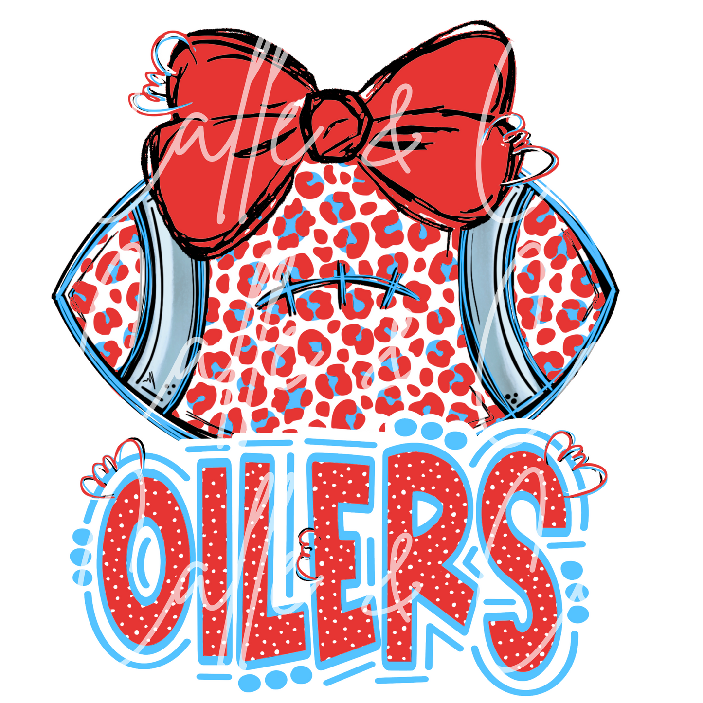 OILERS FOOTBALL WITH BOW