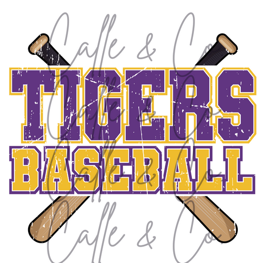 Tigers Baseball Purple and Gold