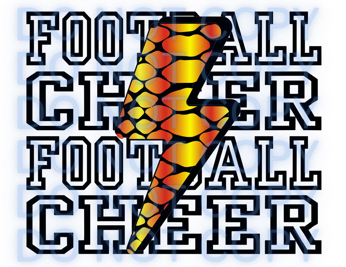 COBRAS FOOTBALL CHEER LIGHTNING BOLT