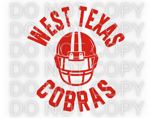 WEST TEXAS COBRAS HELMET