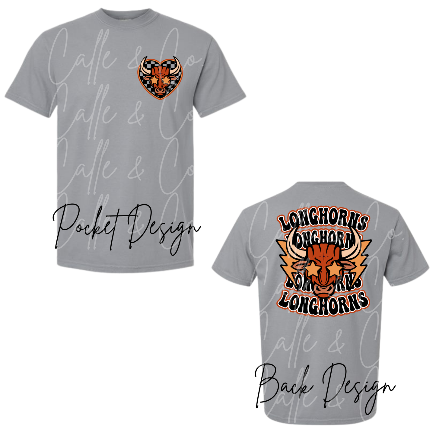 LONGHORNS FOOTBALL Pocket Tee