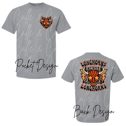 LONGHORNS FOOTBALL Pocket Tee