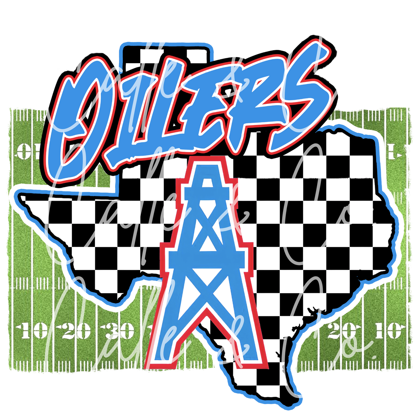 OILERS TEXAS CHECKERED