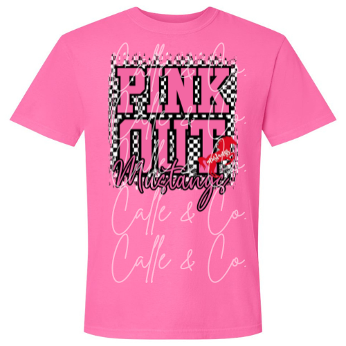 DC Mustangs Pink Out Checkered