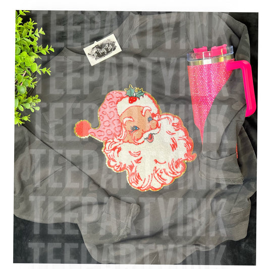 Pink Santa Patch Sweatshirt