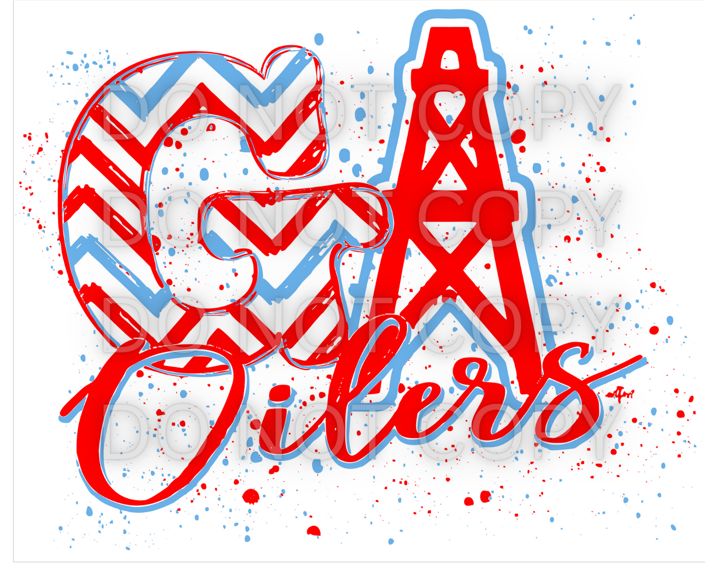 GO OILERS SPLATTER