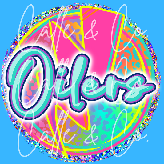 OILERS BRIGHT LIGHTNING BOLT