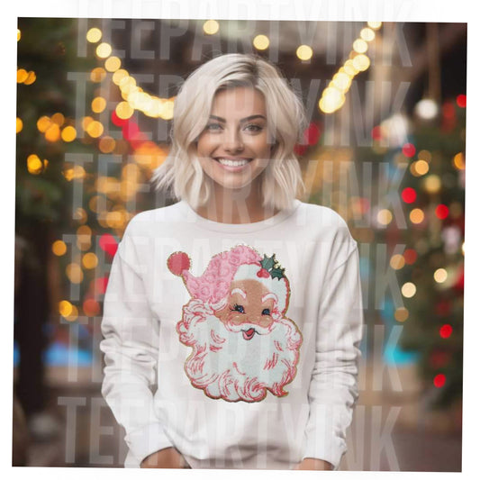 Pink Santa Patch Sweatshirt