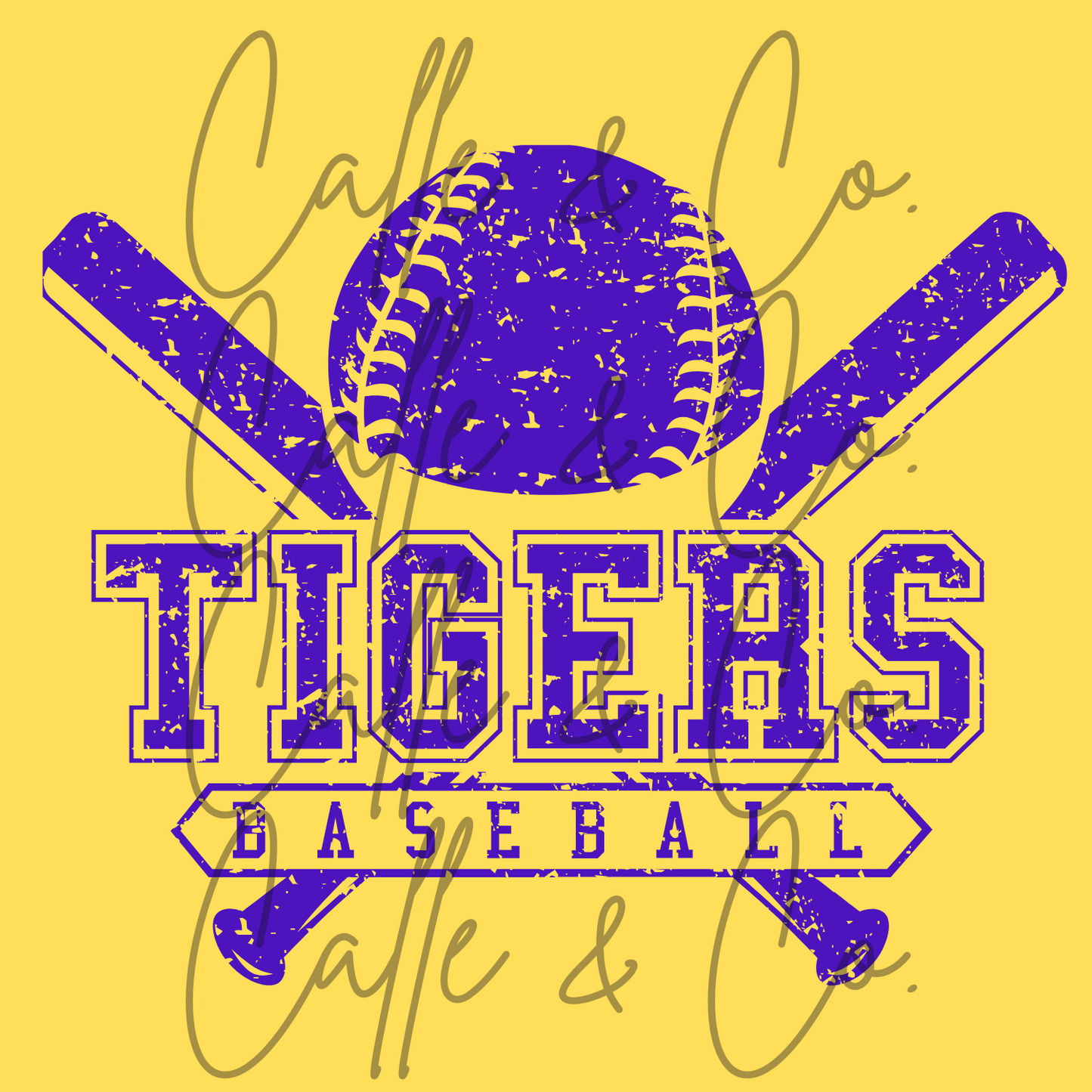 Tigers Baseball Distressed