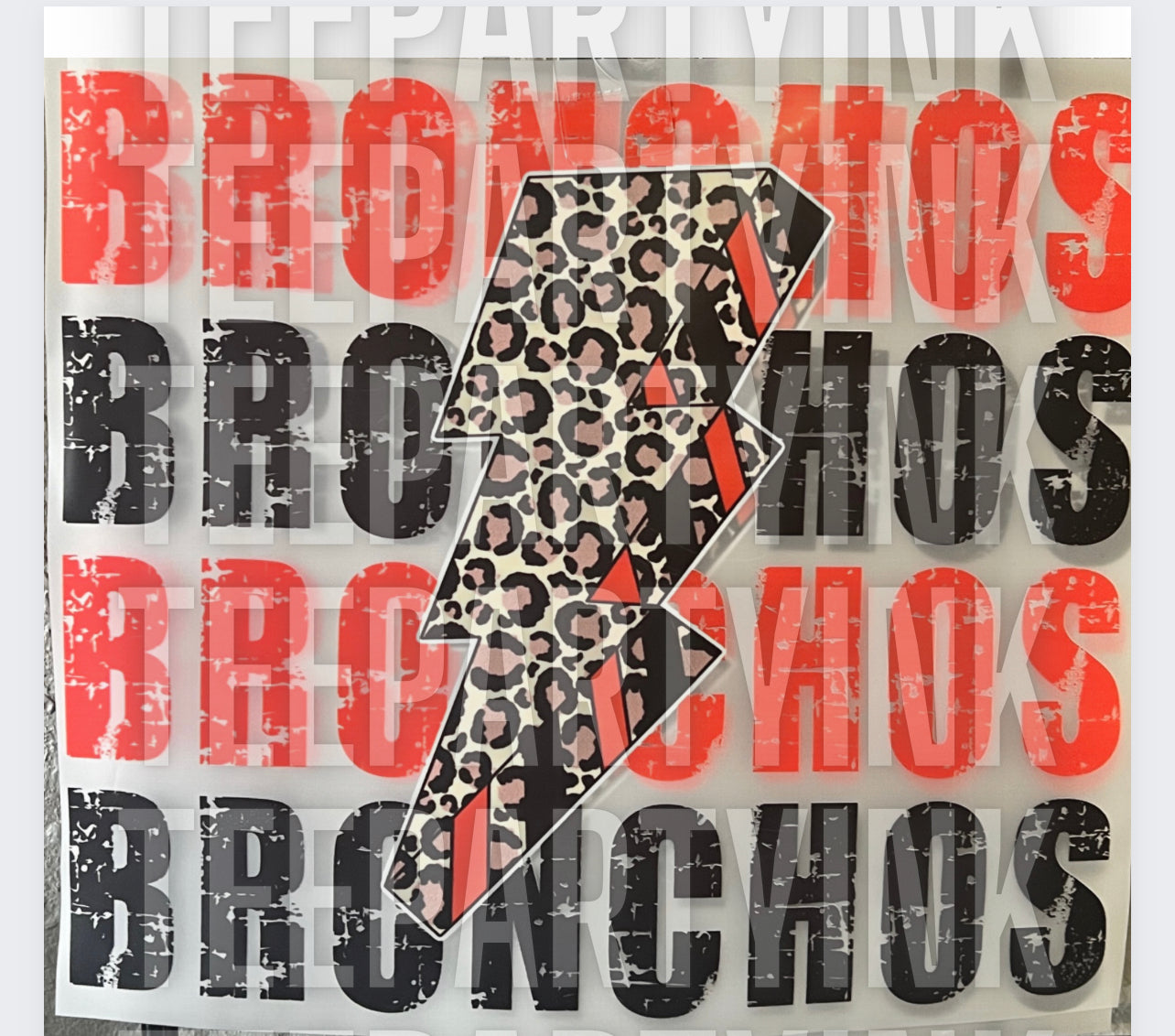 BRONCHOS LEOPARD LIGHTNING