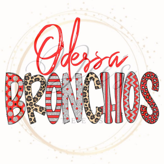 ODESSA BRONCHOS DOODLE