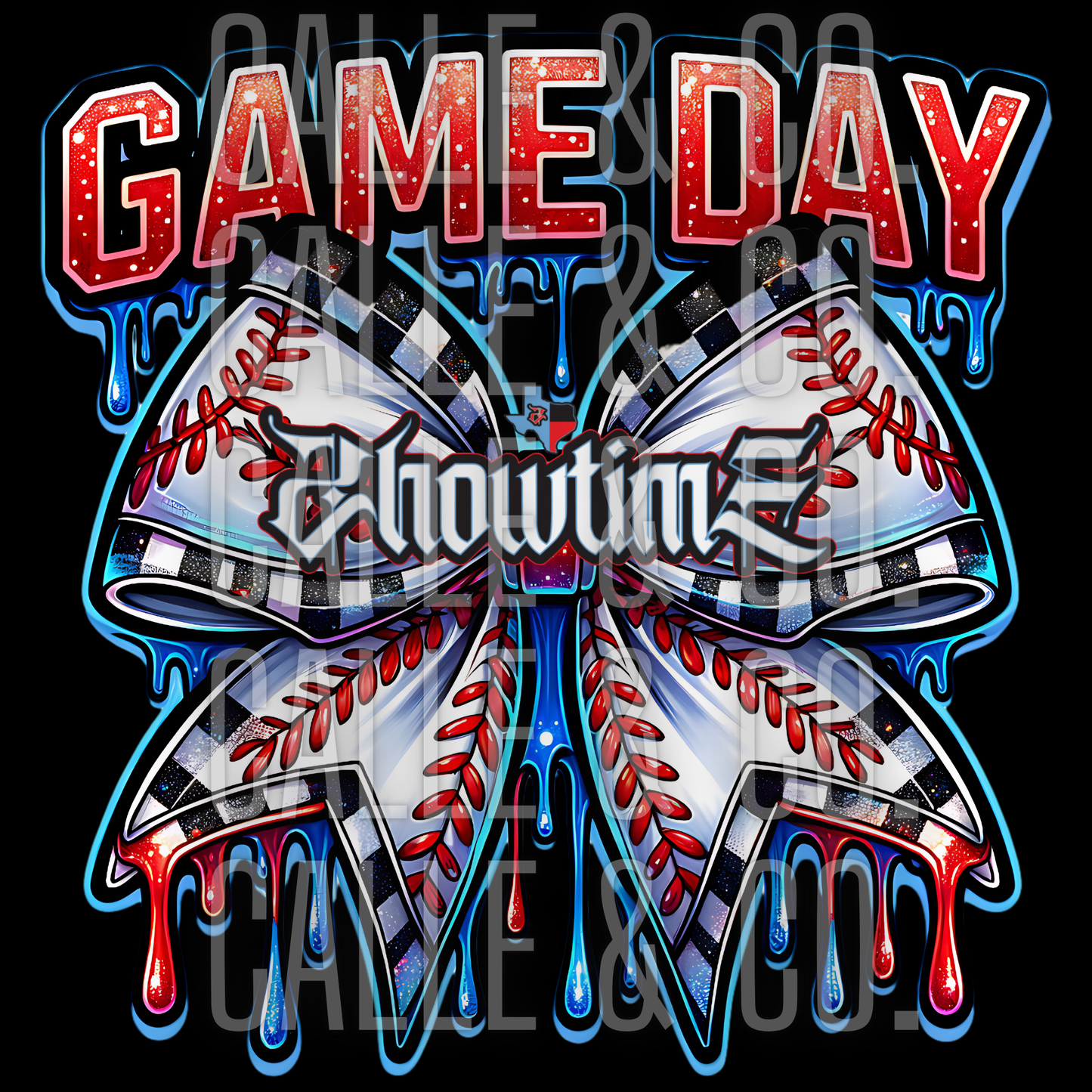 Gameday Showtime Baseball Bow