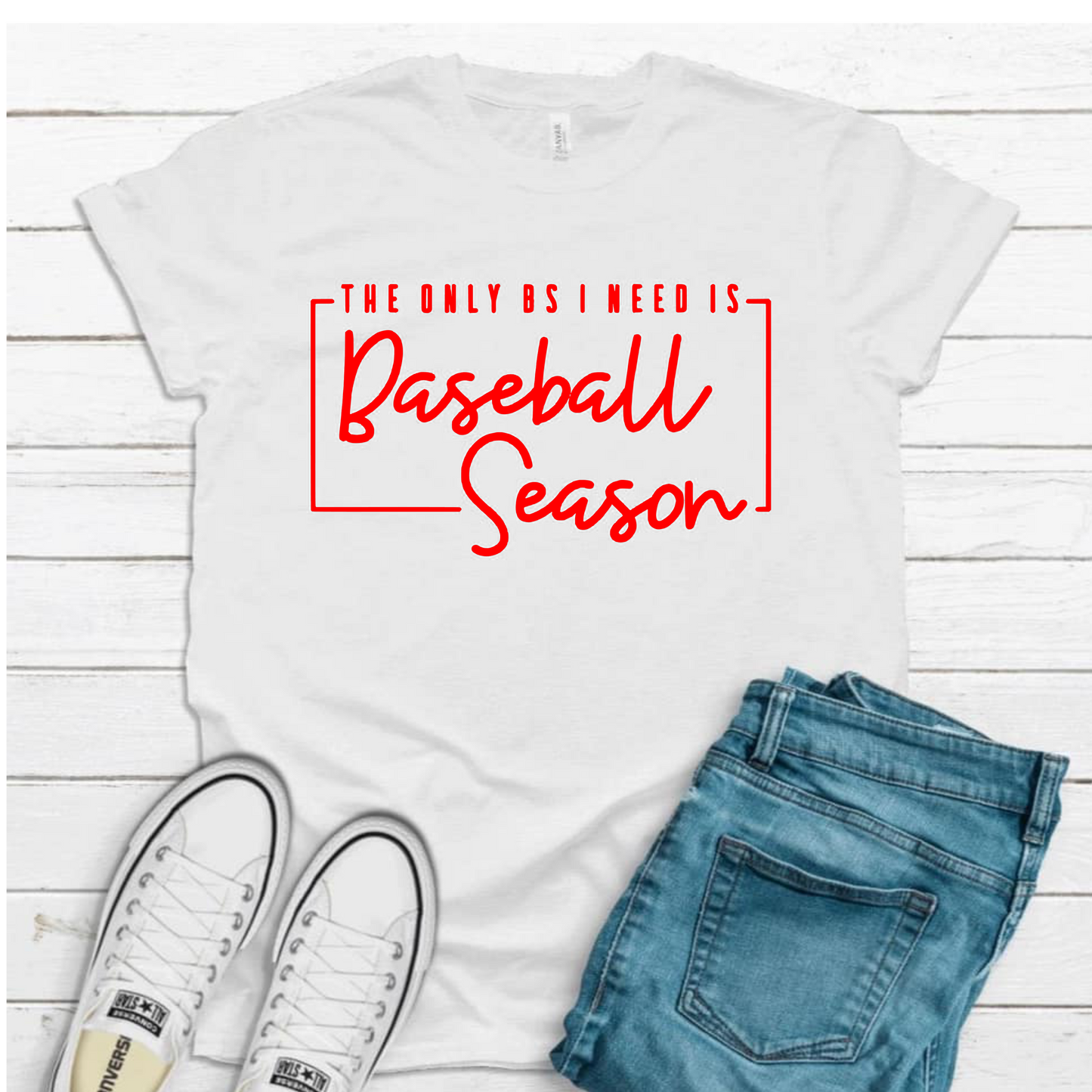 Baseball Season Red Print