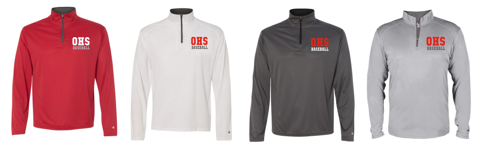 OHS Baseball 1/4 Sleeve Zip